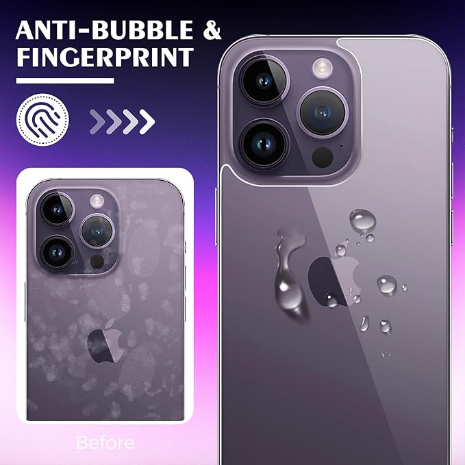 واقي خلفي زجاجي مقوى ممتاز لهاتف آيفون