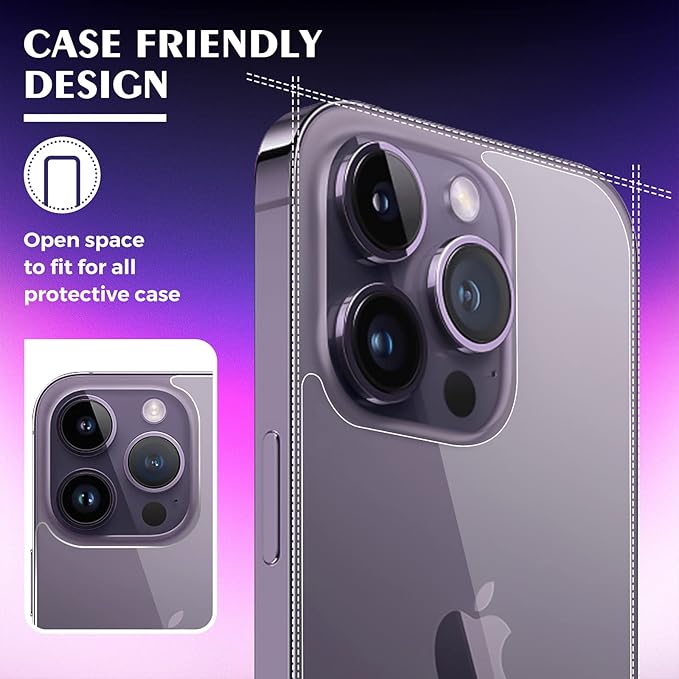 واقي خلفي زجاجي مقوى ممتاز لهاتف آيفون