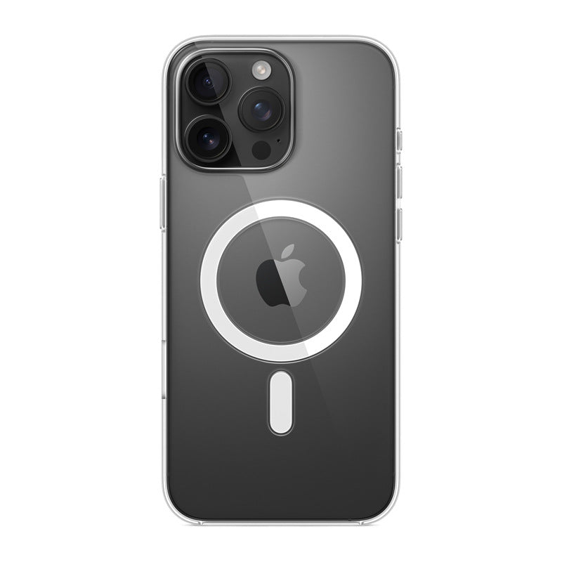 جراب هاتف آيفون شفاف كريستالي بتقنية MagSafe لحماية عسكرية فائقة.
